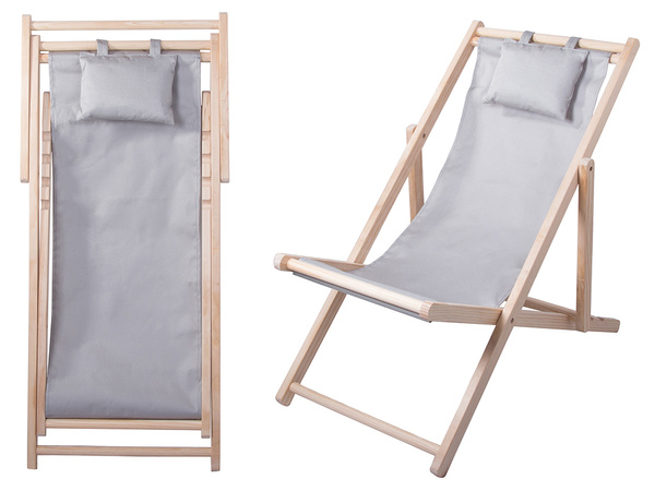 Chaise longue en bois chaise de plage chaise de jardin pliante coussin de plage