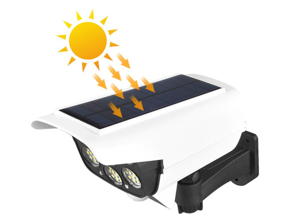 Kameraattrappe solar bewegungsmelder dämmerung led