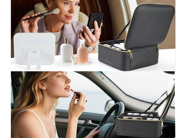 Cosmetic case cosmetic case travel organiser casket led mirror