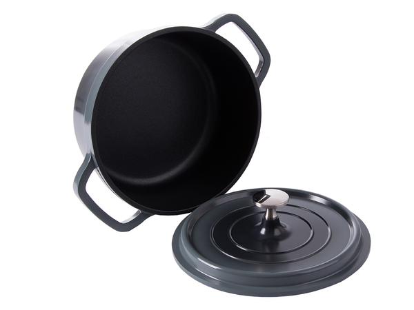Casserole plateau de cuisson couvercle 2.2l induction aluminium
