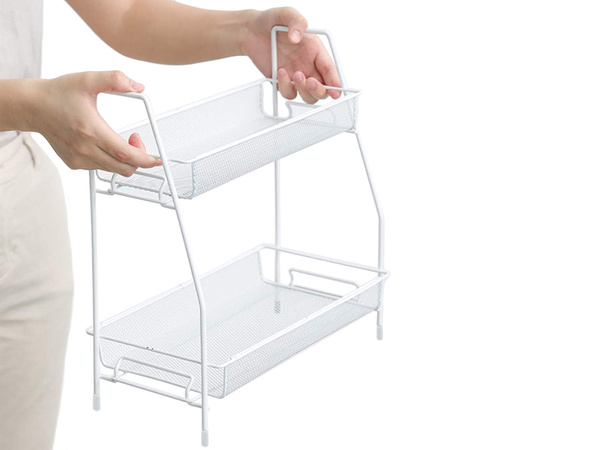 Bucătărie raft bucătărie organizator în picioare două niveluri loft spice rack