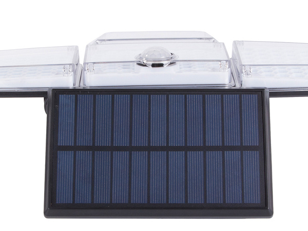 Lampe solaire 181 led avec capteur de mouvement crépusculaire + télécommande lampadaire de jardin