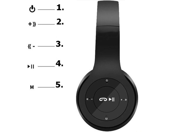 Belaidės ausinės p47 bluetooth mikrofonas mp3