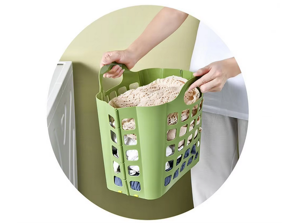 Iepirkumu grozs plastmasas locīšanas veļas grozs liels