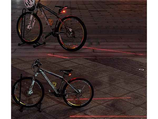 Feu arrière vélo 5 led ligne laser feu arrière route