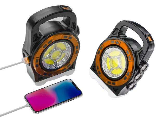 Solárna baterka prenosná dobíjateľná led svetlo powerbank reflektor energie