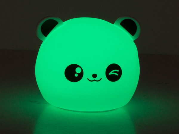 Dětské noční světlo panda rgb led dálkové ovládání usb