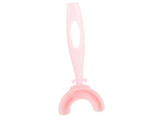 Brosse à dents manuelle en silicone pour enfants lettre u 360