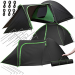 Tienda turismo 3 personas 2 entradas mosquitera camping impermeable