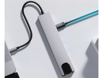 Hub'o adapteris 8in1 jungtis 2x usb-c thunderbolt 3 2xusb hdmi sd rj45