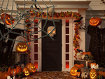 Artificial large spider web black halloween decoration