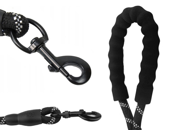 Strong dog training rope leash with handle reflector thick durable