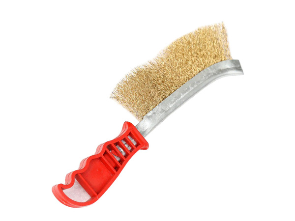 Brass wire brush for cleaning rims power