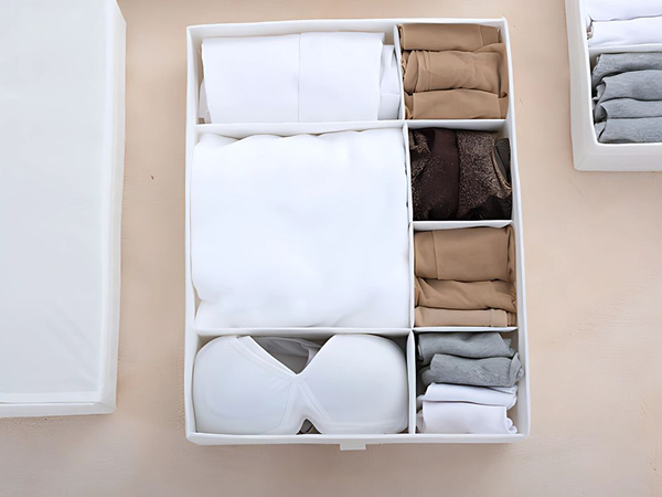 Органайзер для нижнего белья носки ящики шкафы разделители вставка белый