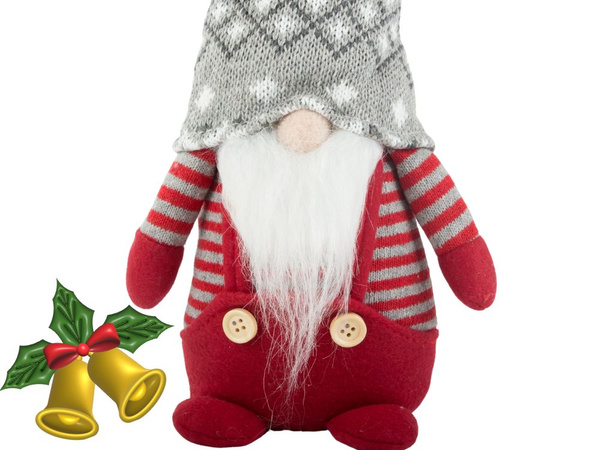 Fantôme de Noël Fantôme rouge avec barbe de Noël 38cm souple