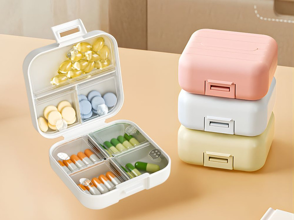 Medikamentenbehälter tablettenorganiser kapseln 7 fächer reisebox