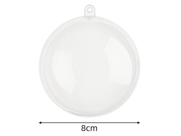 Akrilni prozorni mehurčki 8 cm brez plastike 12 kosov