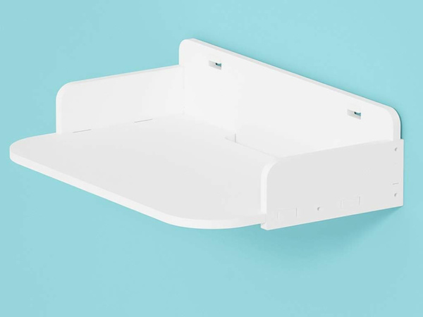 Étagère murale fleurs blanc mat