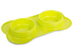 Dvojitá miska na krmivo pro psy/kočky 400 ml x 2