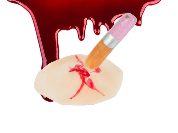 Hamis seb smink készlet halloween smink készlet ceruzával ragasztott vérrel