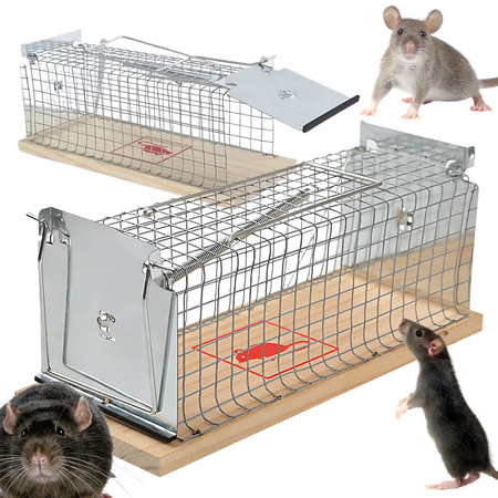 Piège à rats sans cruauté grande cage en métal xl