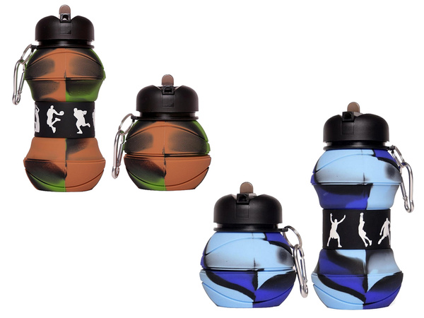 Bidón deportivo plegable de silicona botella deportiva con boca de beber 500