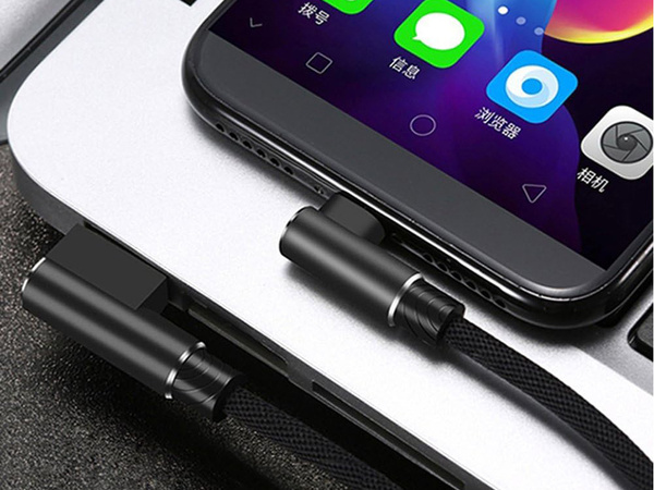 Usb-c type c angle charging qc cable to phone 1m