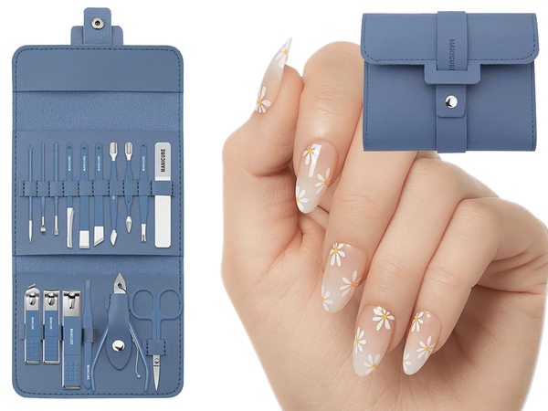 Nagelset maniküre- und pediküre-etui mit 16 teilen