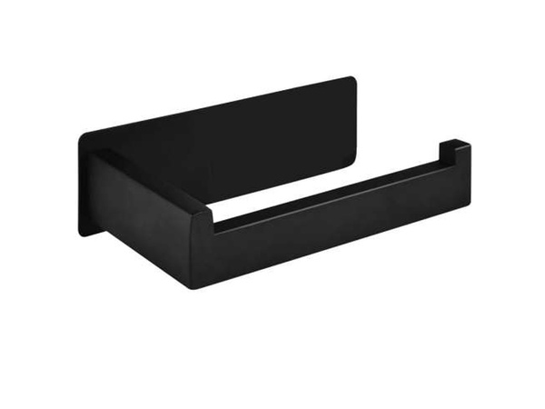 Fekete matt WC-papír tartó fúrás nélkül Modern acél loft WC