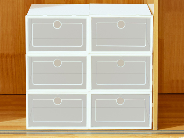 Organiseur à chaussures boîte conteneur à couvercle armoire pliable modulaire chaussures