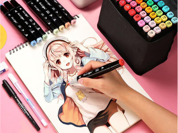 ALCOOL MARKERS TOUCH KIT 168pcs Tote sac