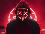 Svietiace led maska halloween strana očista