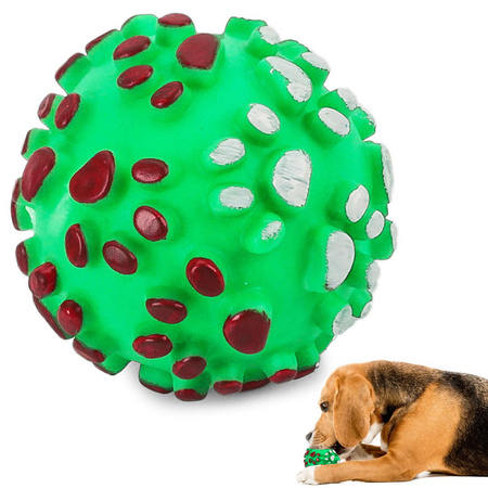 Squeaky câine jucărie teether minge cauciuc culori