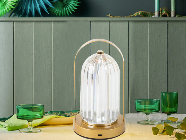 Naktinė lempa stalo krištolo led žibintas liesti