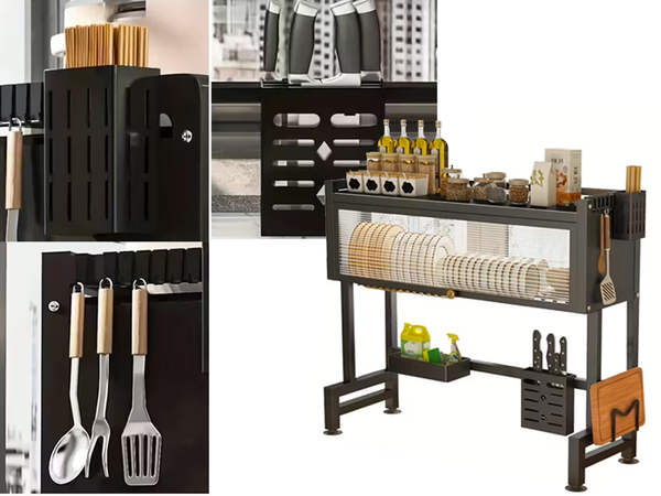 Trockner für geschirr, teller und besteck grosser abtropfbecken schrank organiser 85 cm