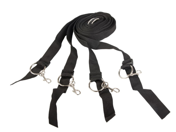 MENOTTES BDSM LIT HARNAIS POUR COUPLES SANGLES RÉGLABLES NOIR