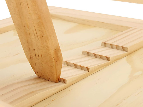 Schreibtisch staffelei holzkiste mit schublade neigungsverstellung