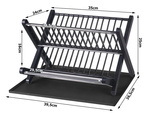Double-deck drainer tray folding tray standing large
