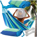 Hammaque de jardin branché avec personne seule 200x80 poche etui