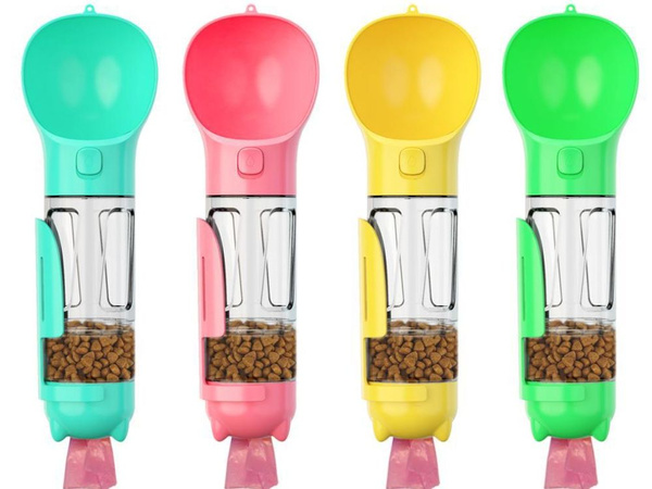 Pudele barības pievadītājs dziedātājs suņiem un kaķiem bīdītājs ar maisiņu pievadītāju 300ml