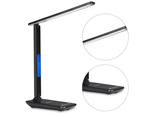 Led stolná lampa školské usb hodiny qi nabíjačka