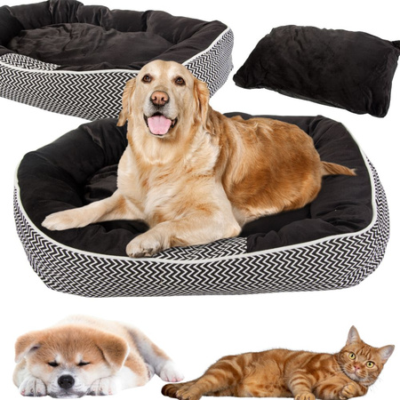 Lit pour chien doux confortable pelucheux avec coussin