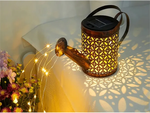 DECORATIVE SOLAR LED LANTERN GARDEN WATERING CAN GARLAND TWILIGHT SENSOR