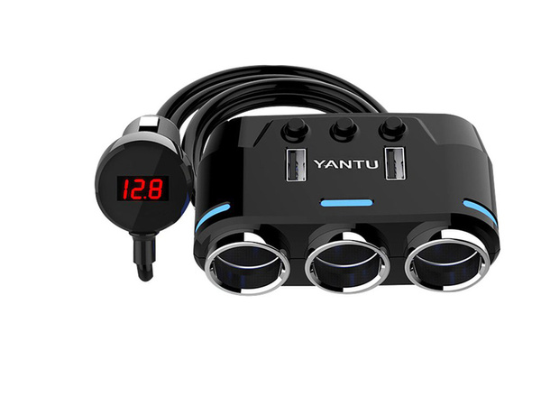 Cigarette lighter socket distributor 2x usb charger
