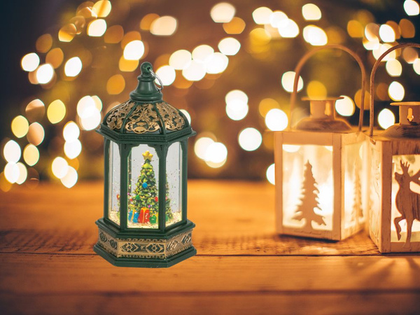 Led latern jõulupuu kaunistus koos glitteriga
