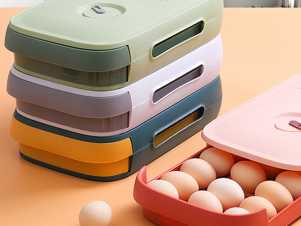 Boîte à oeufs boîte d'organisation pour réfrigérateur boîte à oeufs à tiroir