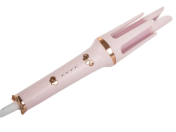 Automātiskais lokšķēru gludeklis cirtainu matu veidošanai rotējoša galva