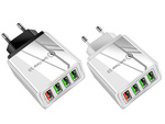 4xusb quick charge 3.0 mains wall charger