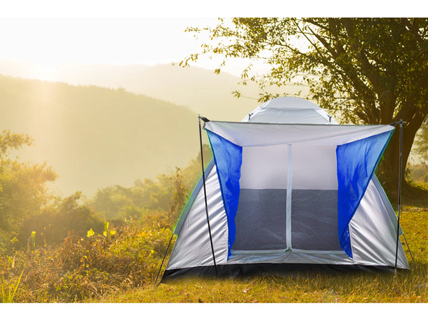 Tienda iglo para 4 personas con toldo camping playa