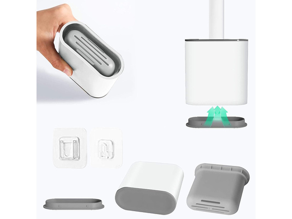 Perie de toaletă din silicon pentru baie bază completă rezistentă la scurgeri